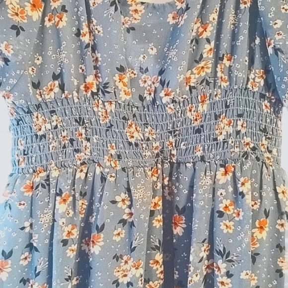 B. Smart Junior Girl Lined Chamb/Multi Color Ruffled Dress, Size: 3, NWT - Picture 9 of 13